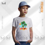 Fun in the Sun Kids Graphic T-Shirt Made With Premium Cotton Unisex Round Neck Short Sleeve