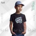 Good Vibes Kids Graphic T-Shirt Made With Premium Cotton Unisex Round Neck Short Sleeve