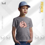 Hand Pointing Kids Graphic T-Shirt Made With Premium Cotton Unisex Round Neck Short Sleeve