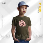 Hand Pointing Kids Graphic T-Shirt Made With Premium Cotton Unisex Round Neck Short Sleeve