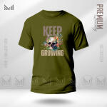 Keep Growing Graphic T-Shirt Made With Premium Cotton Unisex Round Neck Short Sleeve