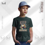 Keep Growing Kids Graphic T-Shirt Made With Premium Cotton Unisex Round Neck Short Sleeve