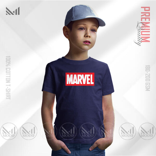 Marvel Heroes Kids Graphic T-Shirt | Premium Cotton Unisex Round Neck, Iconic Design