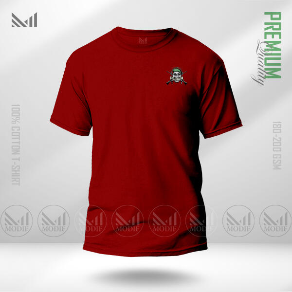 Military Style Classic T-Shirt Made With Premium Cotton Unisex Round Neck Short Sleeve