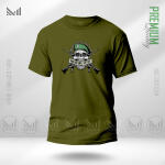 Military Style Graphic T-Shirt Made With Premium Cotton Unisex Round Neck Short Sleeve