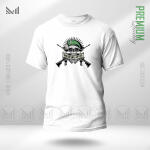 Military Style Graphic T-Shirt Made With Premium Cotton Unisex Round Neck Short Sleeve