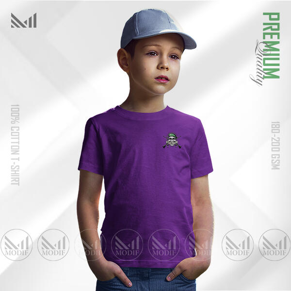 Military Style Kids Classic T-Shirt Made With Premium Cotton Unisex Round Neck Short Sleeve