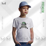 Military Style Kids Graphic T-Shirt Made With Premium Cotton Unisex Round Neck Short Sleeve