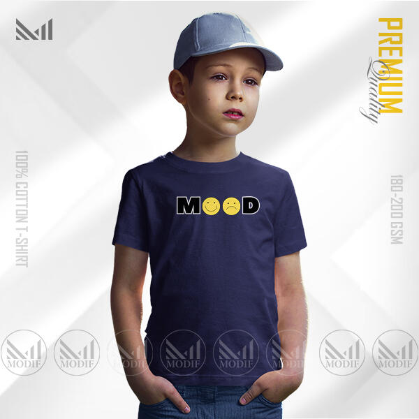 Mood Kids Graphic  T-Shirt Made With Premium Cotton Unisex Round Neck Short Sleeve