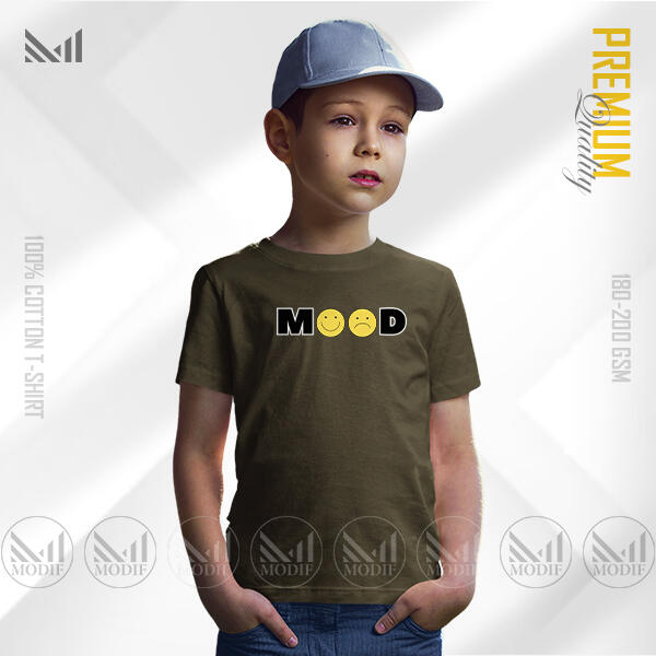 Mood Kids Graphic  T-Shirt Made With Premium Cotton Unisex Round Neck Short Sleeve