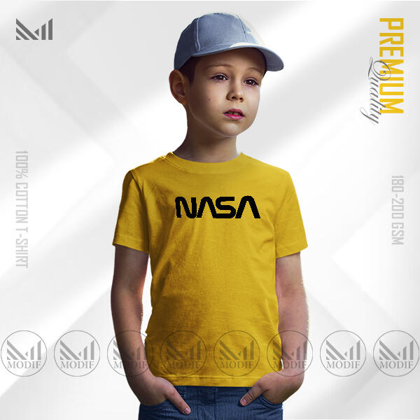 NASA Graphic T-Shirt for Kids – Made with Premium Cotton, Round Neck, and Short Sleeve Design