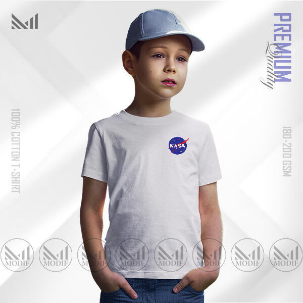 NASA Kids Classic T-shirt | Premium Cotton Unisex Round Neck Short Sleeve