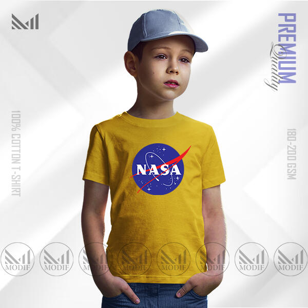 Nasa Kids Graphic T-Shirt Made With Premium Cotton Unisex Round Neck Short Sleeve