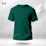 Green Plain T-shirt unisex round neck short sleeve