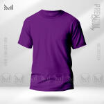 Purple Plain T-shirt unisex round neck short sleeve