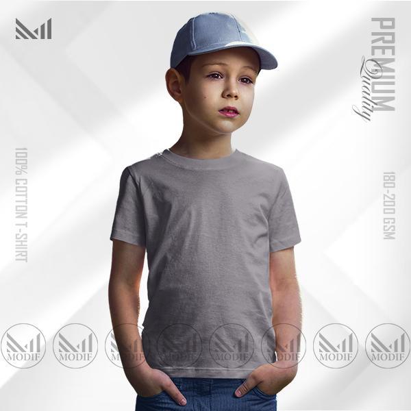 Kids Plain T-Shirt Premium Cotton Unisex Round Neck Short Sleeve