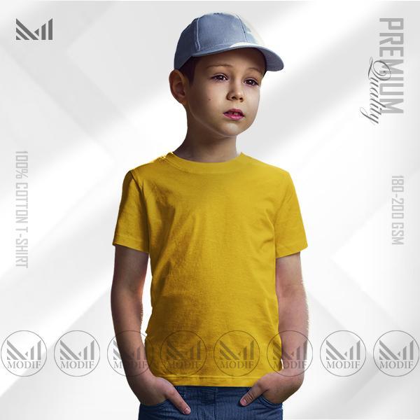 Kids Plain T-Shirt Premium Cotton Unisex Round Neck Short Sleeve For Boys