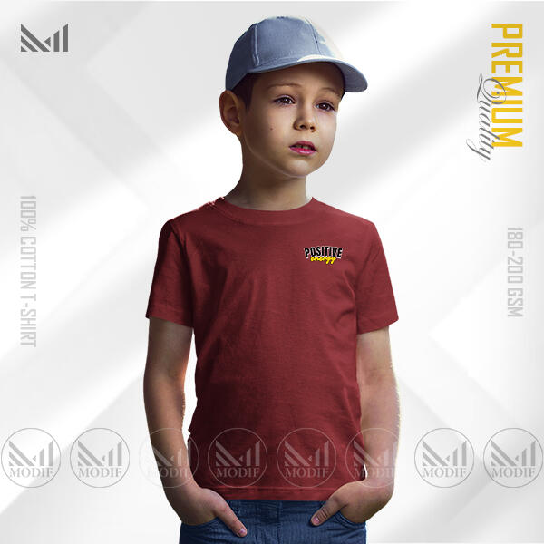 Positive Energy Kids Classic T-Shirt Made With Premium Cotton Unisex Round Neck Short Sleeve