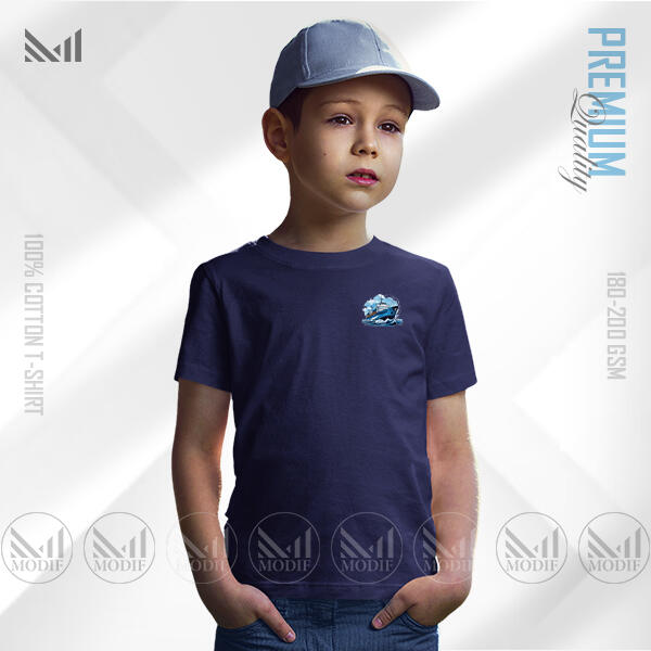 Retro Ship Kids Classic Navy Blue