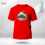 Sea Beach Adult Graphic T-Shirt Made With Premium Cotton Unisex Round Neck Short Sleeve