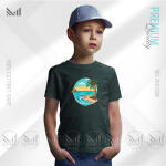 Sea Beach Kids Graphic T-Shirt Made With Premium Cotton Unisex Round Neck Short Sleeve