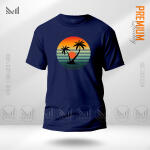 Sun Set Adult Graphic T-Shirt Made With Premium Cotton Unisex Round Neck Short Sleeve