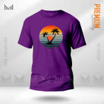 Sun Set Adult Graphic T-Shirt Made With Premium Cotton Unisex Round Neck Short Sleeve