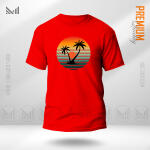 Sun Set Adult Graphic T-Shirt Made With Premium Cotton Unisex Round Neck Short Sleeve