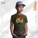 Sun Set Kids Graphic T-Shirt Made With Premium Cotton Unisex Round Neck Short Sleeve