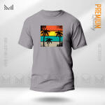 Sun Set Graphic Design T-Shirt Made With Premium Cotton Unisex Round Neck Short Sleeve