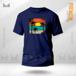 Sun Set Graphic Design T-Shirt Made With Premium Cotton Unisex Round Neck Short Sleeve