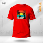 Sun Set Graphic Design T-Shirt Made With Premium Cotton Unisex Round Neck Short Sleeve