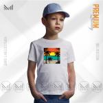 Sun Set Kids Graphic Design T-Shirt Made With Premium Cotton Unisex Round Neck Short Sleeve