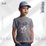 Super Dad Kids Graphic T-Shirt Made With Premium Cotton Unisex Round Neck Short Sleeve