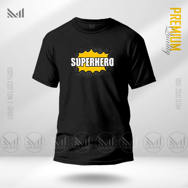 Superhero Graphic T-Shirt Made With Premium Cotton Unisex Round Neck Short Sleeve