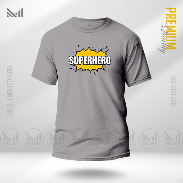 Superhero Graphic T-Shirt Made With Premium Cotton Unisex Round Neck Short Sleeve