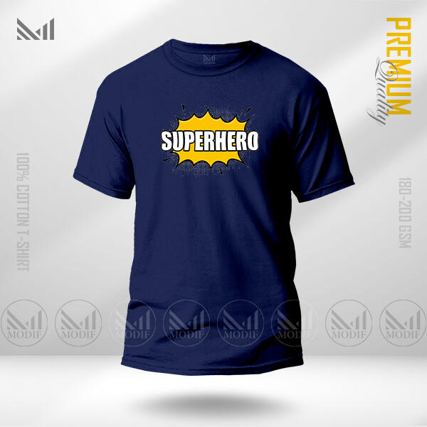 Superhero Graphic T-Shirt Made With Premium Cotton Unisex Round Neck Short Sleeve