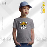 Mugiwara Flag Kids Graphic T-Shirt Made With Premium Cotton Unisex Round Neck Short Sleeve