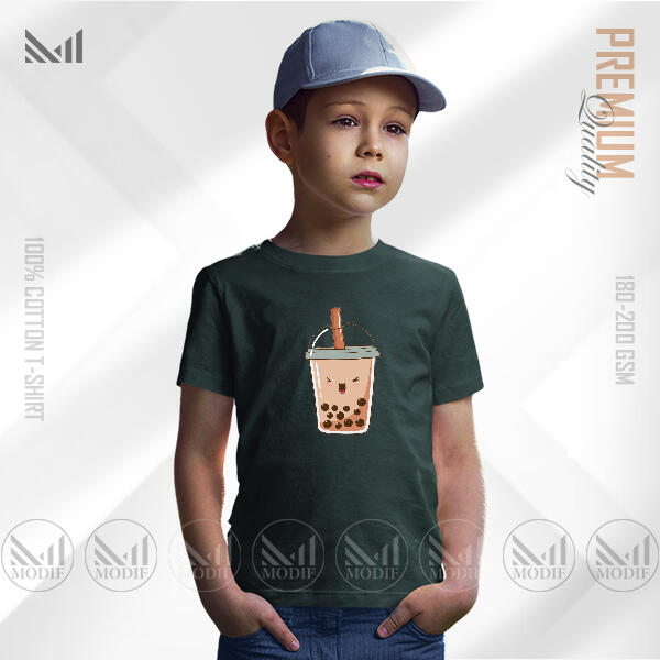 Tea Lover Kids Graphic T-Shirt Made With Premium Cotton Unisex Round Neck Short Sleeve