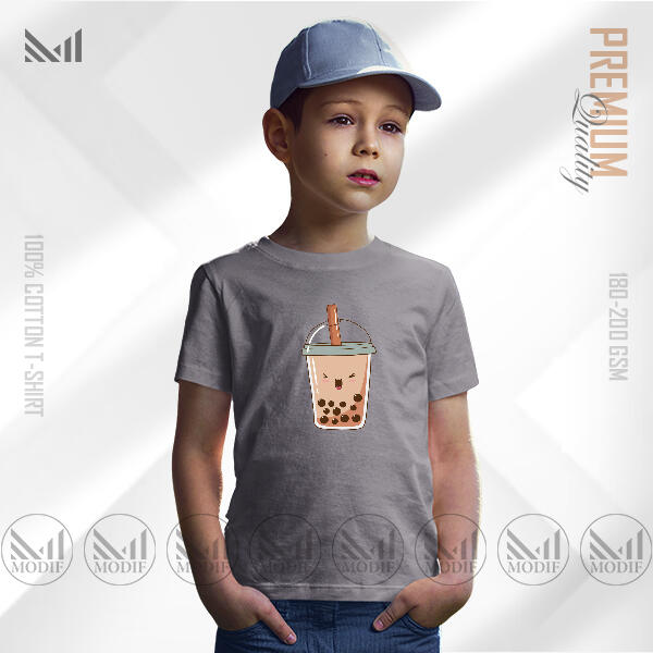 Tea Lover Kids Graphic T-Shirt Made With Premium Cotton Unisex Round Neck Short Sleeve