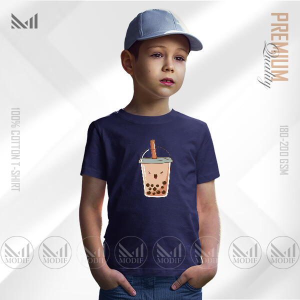 Tea Lover Kids Graphic T-Shirt Made With Premium Cotton Unisex Round Neck Short Sleeve