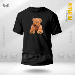 Teddy Bear Graphic T-Shirt Made With Premium Cotton Unisex Round Neck Short Sleeve