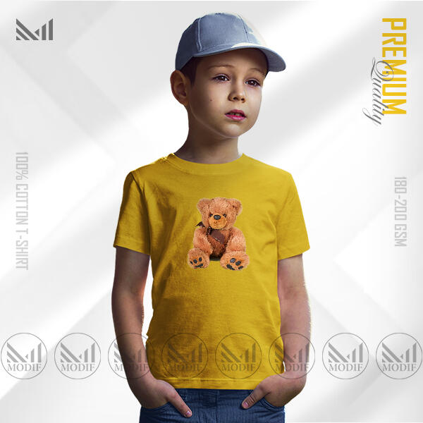 Teddy Bear Kids Graphic T-Shirt Made With Premium Cotton Unisex Round Neck Short Sleeve