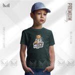 Teddy Kids Graphic T-Shirt Made With Premium Cotton Unisex Round Neck Short Sleeve