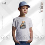 Teddy Kids Graphic T-Shirt Made With Premium Cotton Unisex Round Neck Short Sleeve