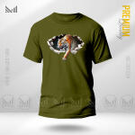 Tiger Graphic T-Shirt Made With Premium Cotton Unisex Round Neck Short Sleeve