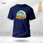 Vintage Bus Graphic  T-Shirt Made With Premium Cotton Unisex Round Neck Short Sleeve