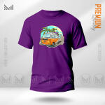 Vintage Bus Graphic  T-Shirt Made With Premium Cotton Unisex Round Neck Short Sleeve