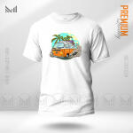 Vintage Bus Graphic  T-Shirt Made With Premium Cotton Unisex Round Neck Short Sleeve