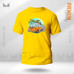 Vintage Bus Graphic  T-Shirt Made With Premium Cotton Unisex Round Neck Short Sleeve